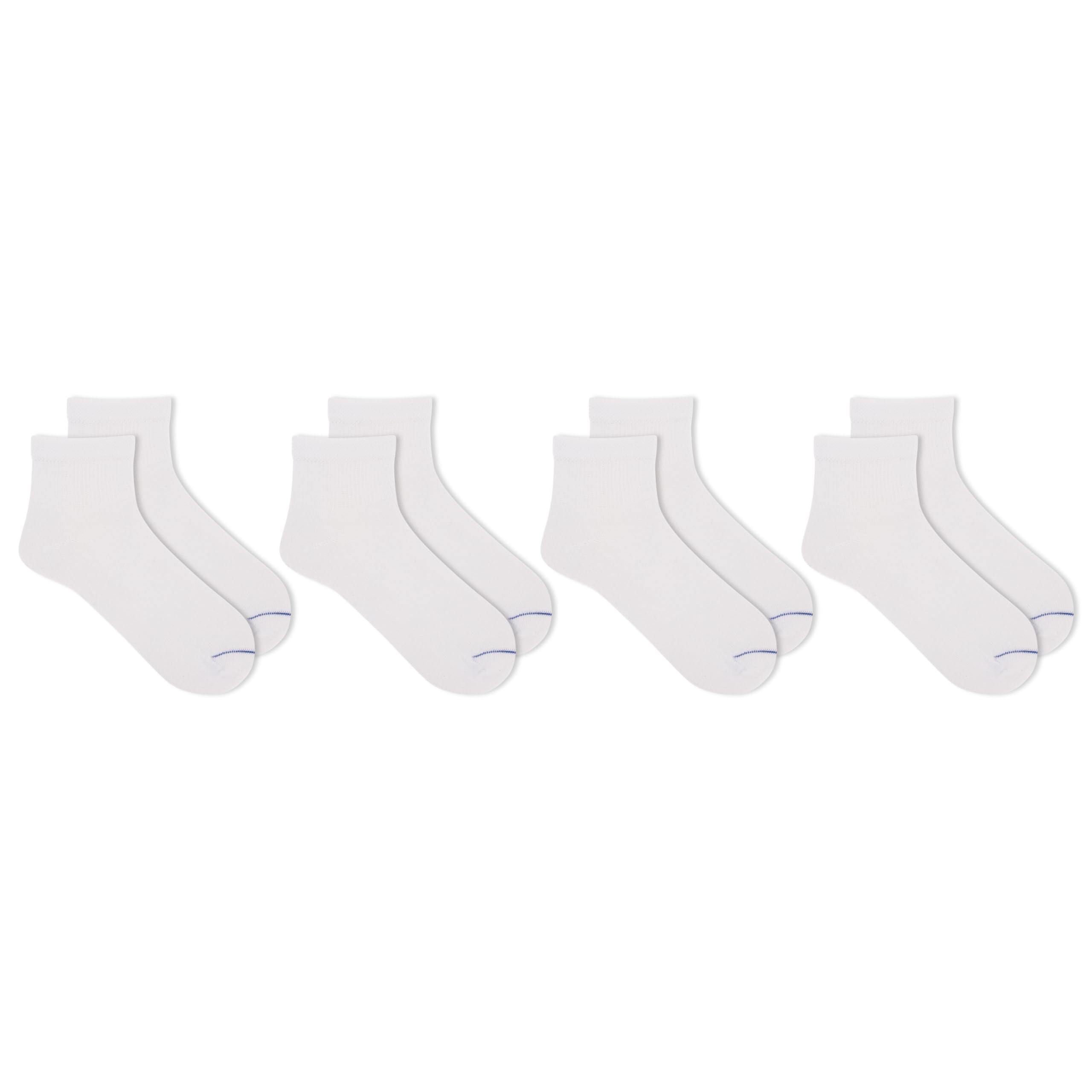 Dr. Scholl's Women's 4 Pack Diabetic and Circulatory Non Binding Ankle Socks, White, Shoe Size: 8-12