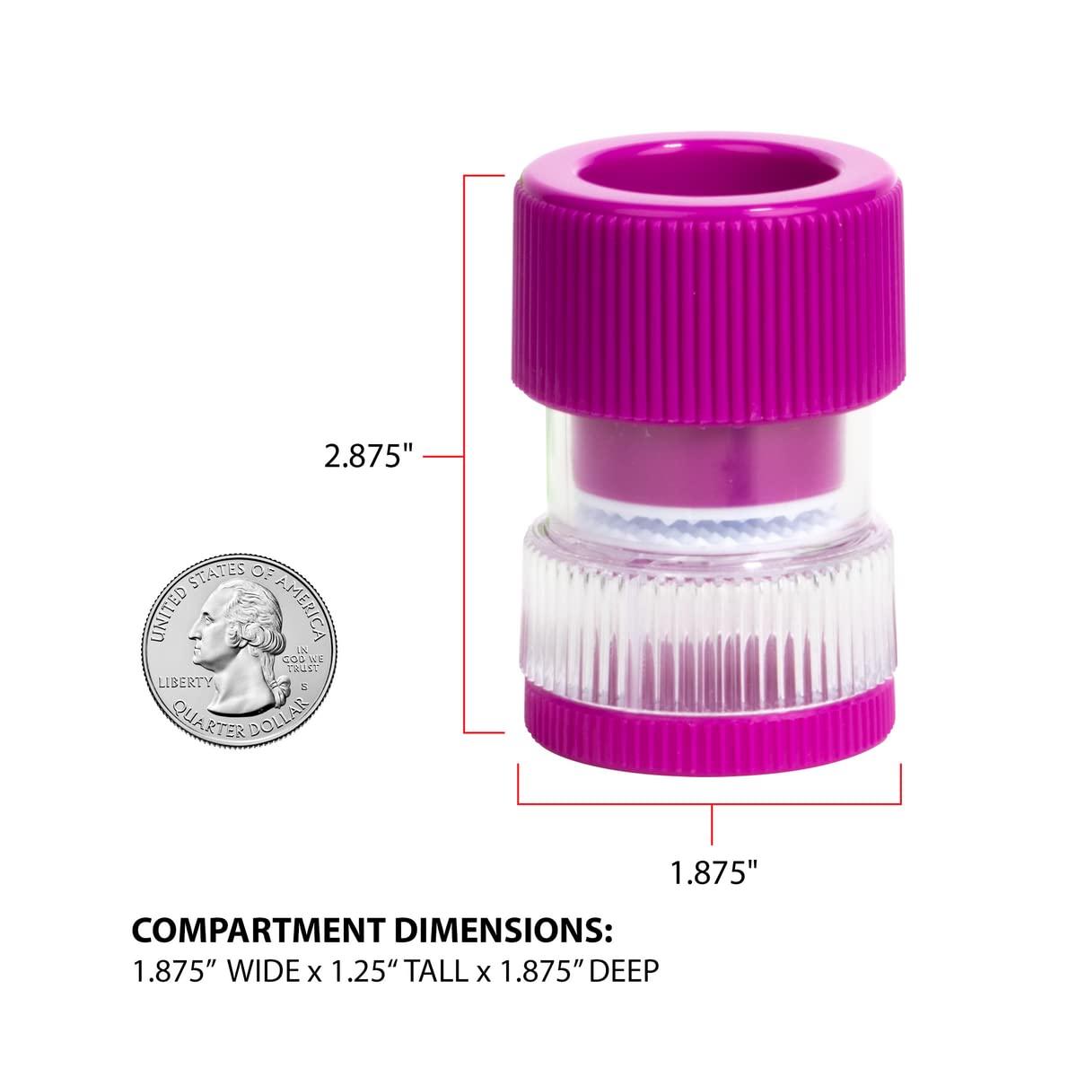 EZY DOSE Crushes Pills, Vitamins, Tablets, Storage Compartment, Removable Drinking Cup, Portable Design, Designed for Travel, Pu