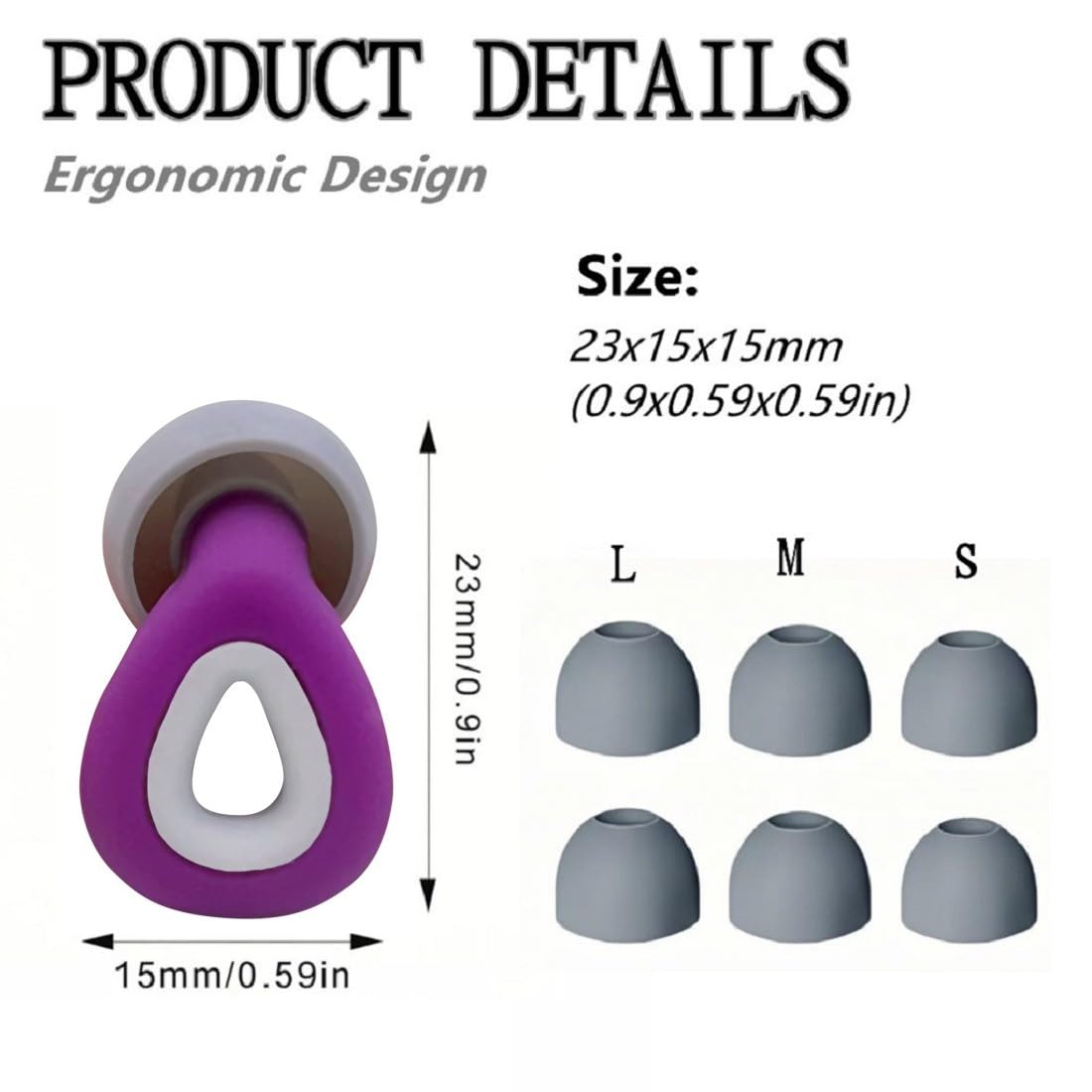 Ear Plugs for Sleeping, 1 Pair Ear Plugs for Sleeping Noise Cancelling 35dB Noise Reduction Earplugs Silicone Ear Plugs for Slee