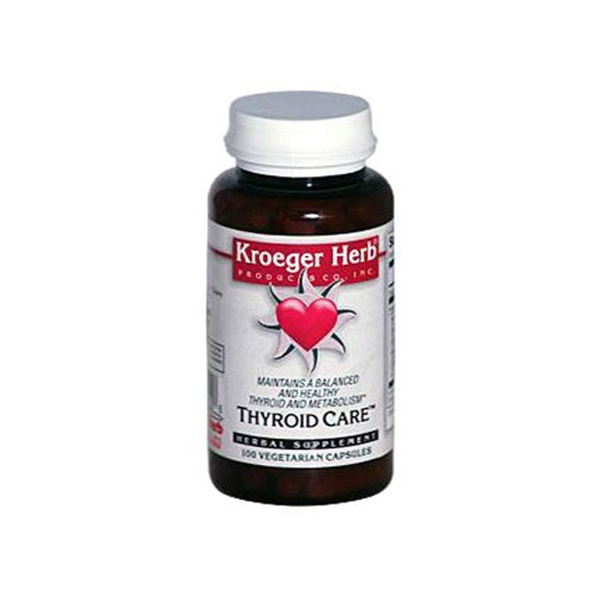 Kroeger Herb Thyroid Care Capsules, 100 Count