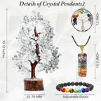 Rainbow Moonstone Crystal Trees for Home Decor, Office Desk Decoration, Chakra Healing Crystals and Stone for Positive Energy, M