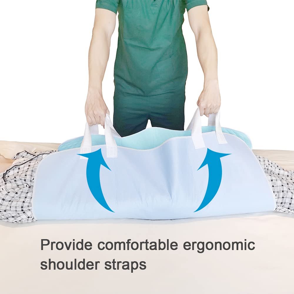 2 Pack Bed Pads for Incontinence Positioning Bed Pad with Handles for Lift and Transfer Reusable Waterproof Bed Pads Washable In