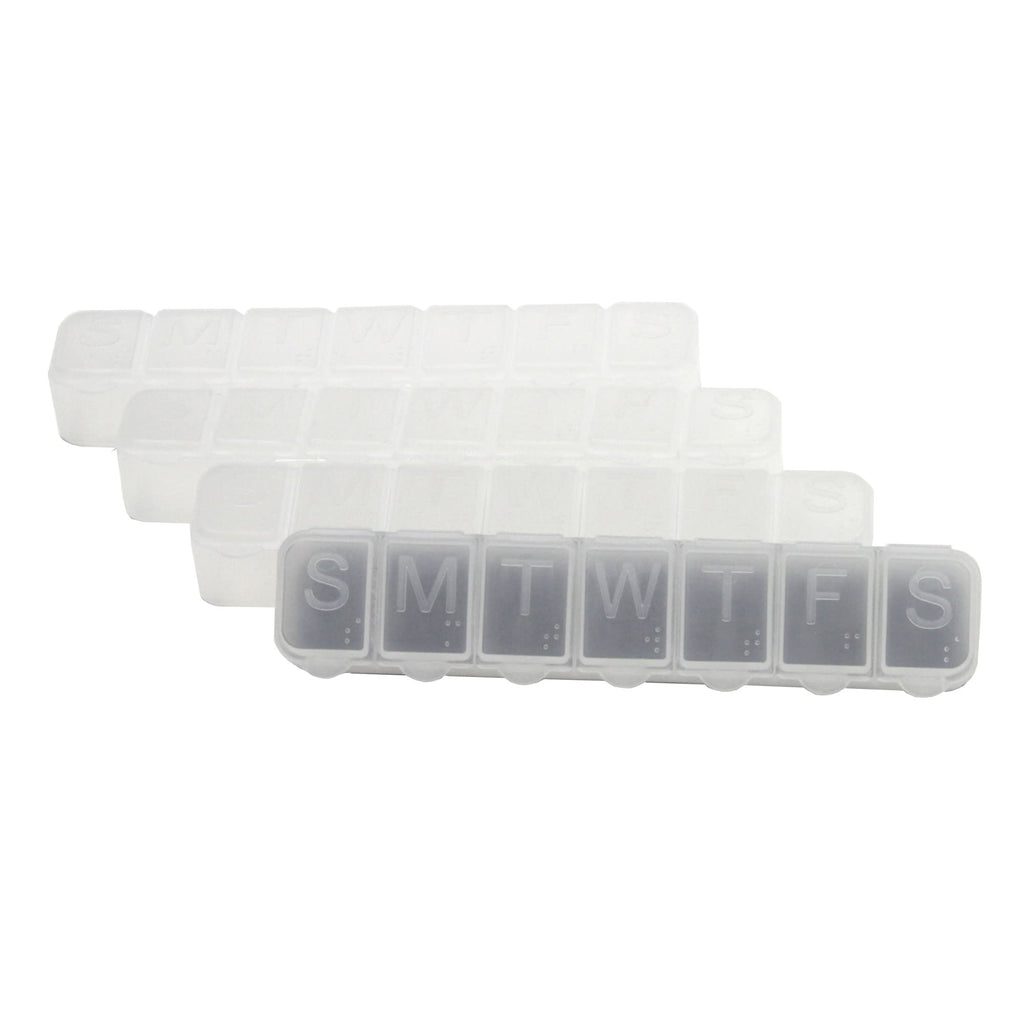 Chef Craft Pill Organizer, Clear, 4-Pack