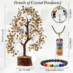 Crystal Trees for Home and Office Decoration, Yellow Aventurine Chakra Healing Crystals Feng Shui Handmade Trees for Positive En