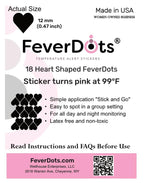FeverDots, Fever Alert Stickers in Shapes and Hearts (Hearts, 18 Count)