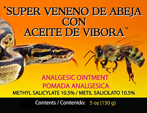 Veneno De Abeja Aceite De Vibora Analgesic Ointment 5 oz (150 g) Paraben Free