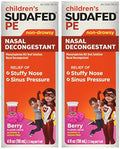 Childrens Sudafed Pe Non-drowsy Raspberry Flavor Liquid, 4-Ounce (Pack of 2)
