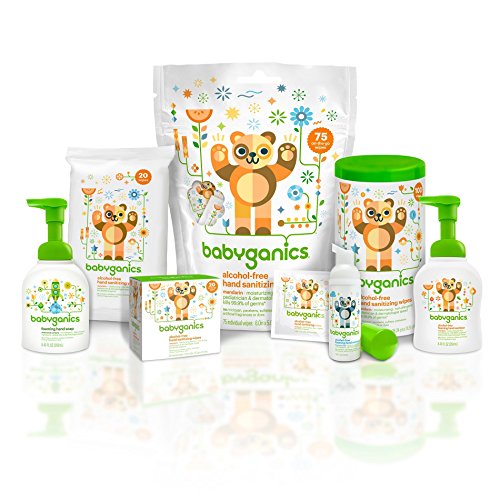 Babyganics Alcohol-Free Foaming Hand Sanitizer, Fragrance Free, On-The-Go, Pump Bottle 50 ml - 1.69 Fl Oz (Pack of 3)