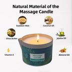 LUXMASA Soy Wax Scented Massage Oil Candles for Couples - Warm Body Oil Candle for Therapy -Low Temp Skin Moisturizing Lotion Ca