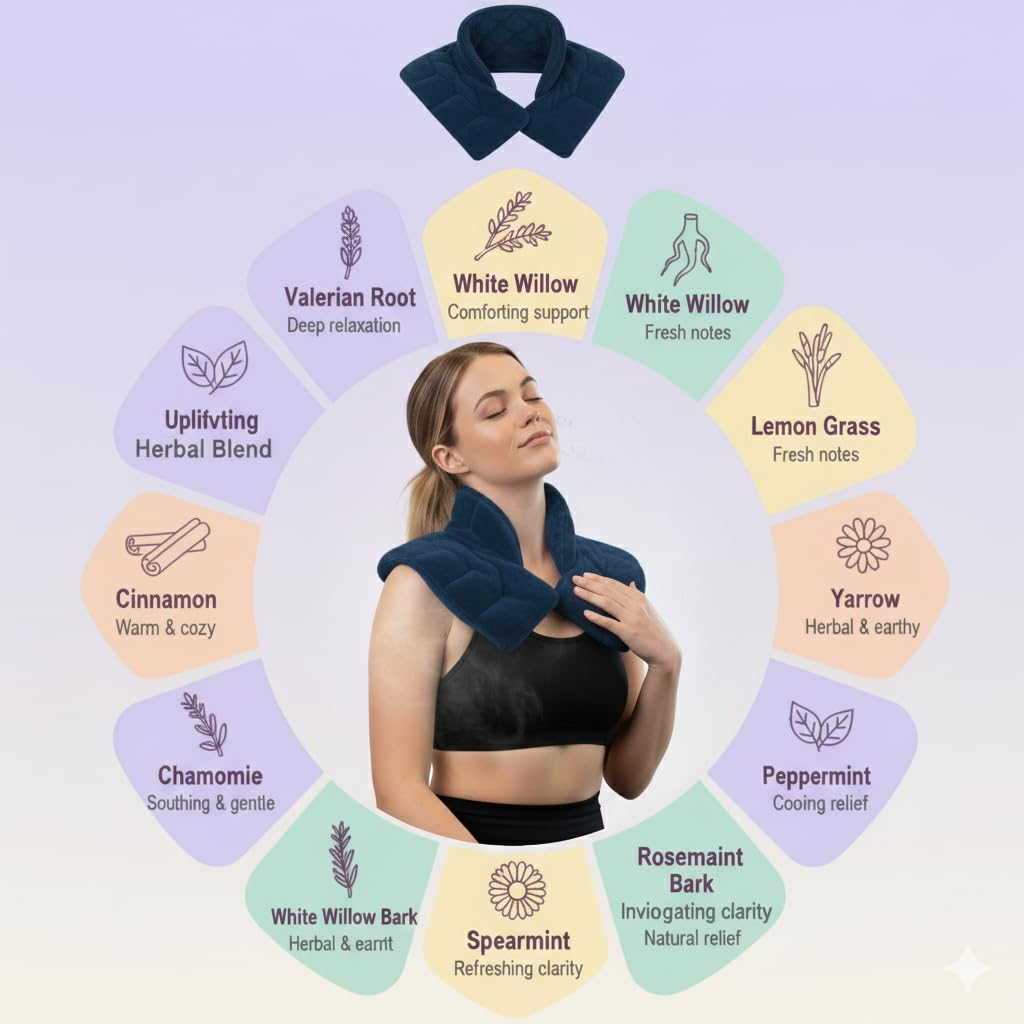 Soothing Herbal Neck & Shoulder Wrap – Hot/Cold Aromatherapy