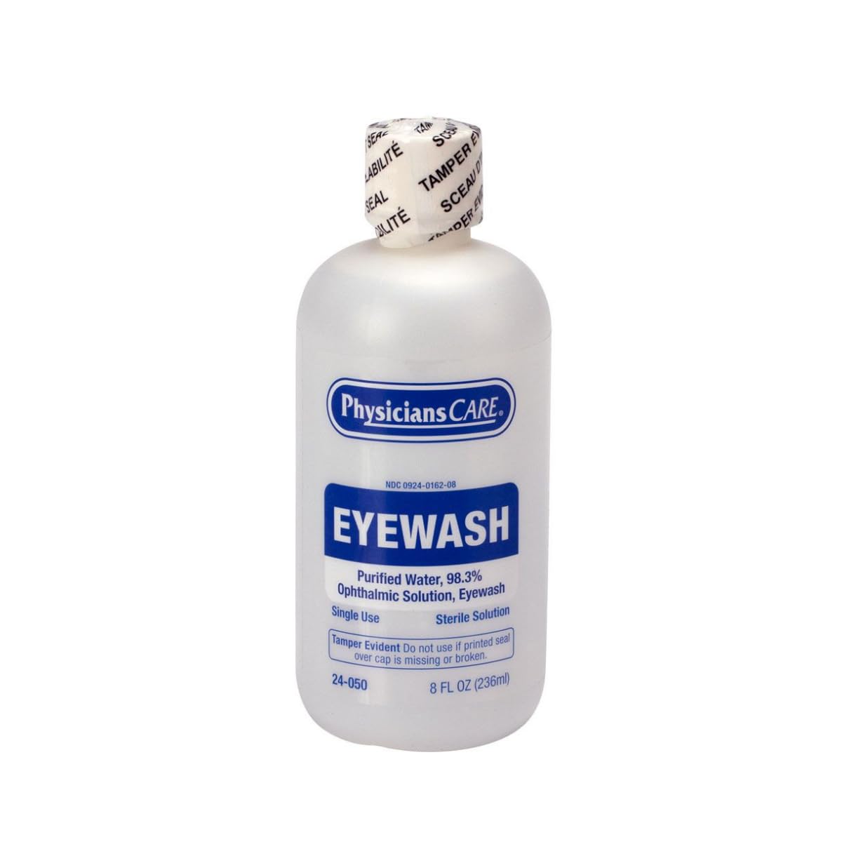 PhysiciansCare Eye Wash Solution, Sterile Isotonic Buffered Solution for Flushing & Irrigating Eyes, 8-oz Bottle