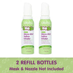 Boogie Micro-Mist Saline Inhaler Refill, 1.7oz Unscented - Pack of 2
