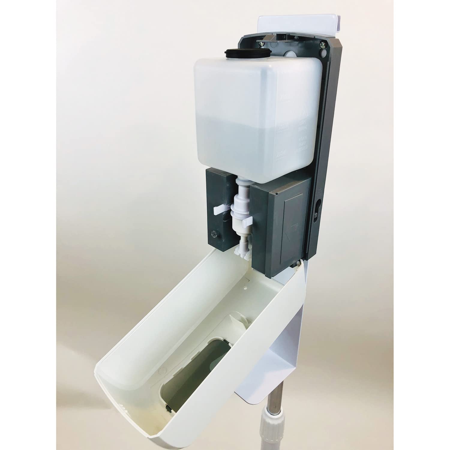 Healthy Bubbles Automatic Hand Sanitizer Station on Wheels, Adjustable Height