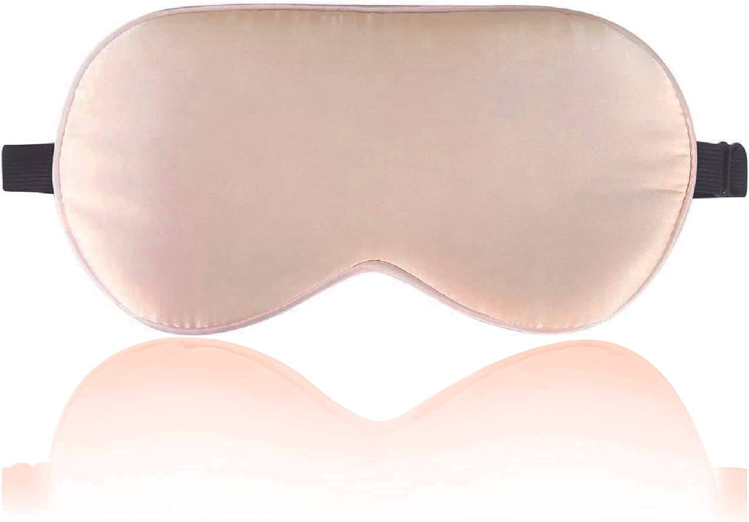 Silencio Mulberry Silk Eye Mask For Sleeping With Adjustable Strap Soft Sleeping Mask Blind Fold For Smooth & Comfortable Sleep 