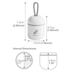 Mini Pill Box, 2-1 Compartments Pill Container with Silicone Lanyard, Daily Portable Pill Case for Pocket, Waterproof Travel Siz