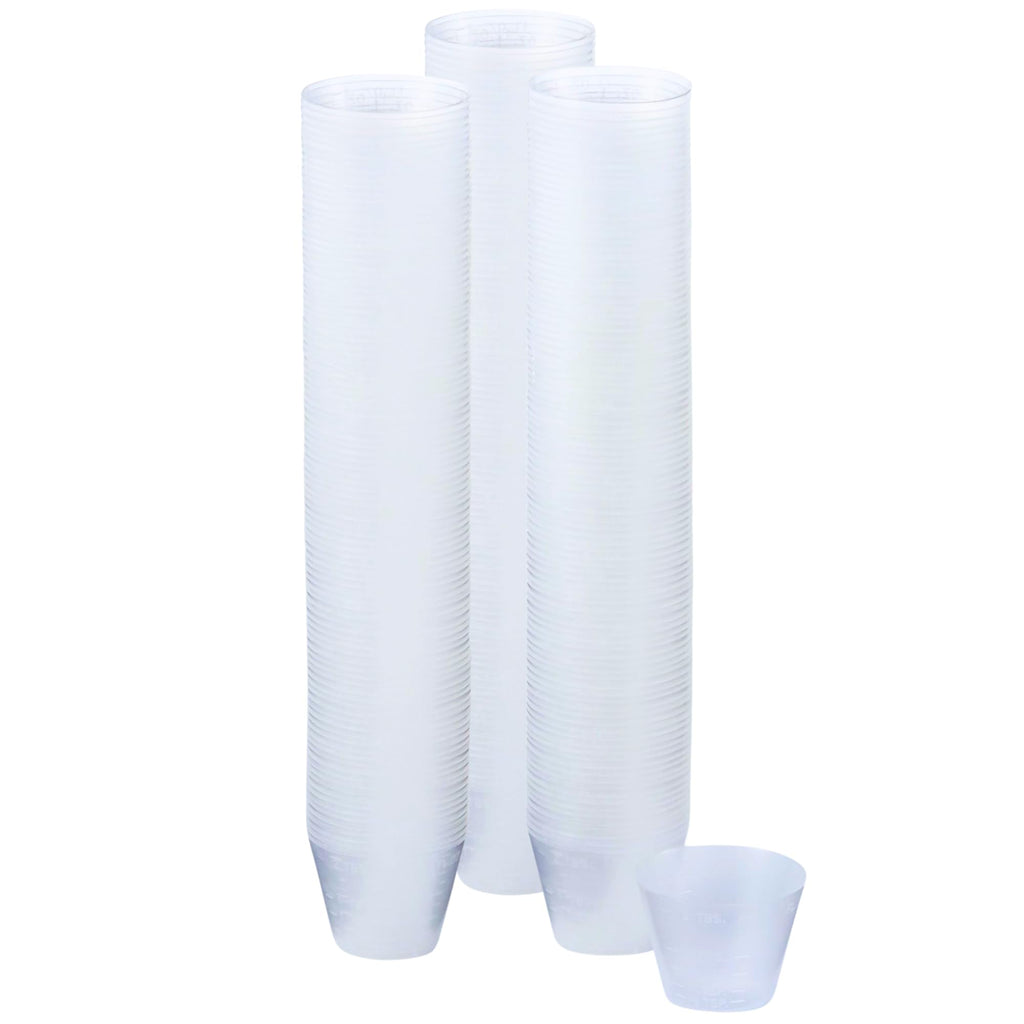 CareStock Disposable Medicine Cups [300 Count - 1 oz.] - Graduated Plastic Measuring Cups for Liquid & Dry Medication, Pills, Re