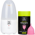 Pee Safe Menstrual Cups For Women | Medium Size With Menstrual Cup Sterilizer | Clean Your Menstrual Cup Hassle Free In Just 5 M