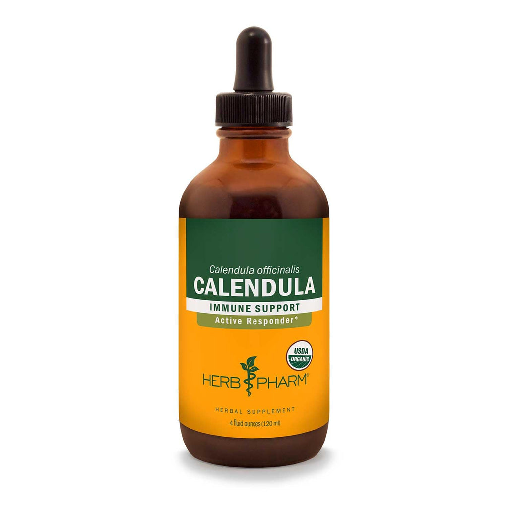 Herb Pharm Certified Organic Calendula Liquid Extract for Minor Pain Support - 4 Ounce