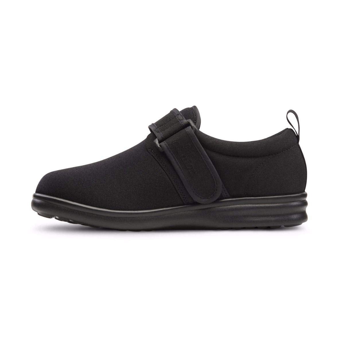 Dr. Comfort Carter Mens Diabetic Shoes-Stretchable & Washable Therapeutic Shoes-Adjustable-Easy Slip on Footwear, Black-10 Wide