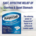 Kaopectate Multi-Symptom Anti-Diarrheal& Upset Stomach Reliever, 28 Caplets, White