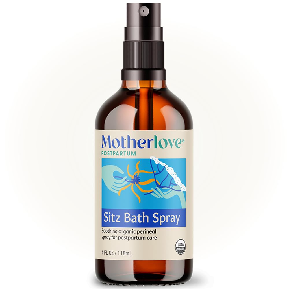 Motherlove Sitz Bath Spray (4 oz Value Size) Sitz Bath for Postpartum Care-Herbal Perineal Spray w/Witch Hazel-USDA Organic, Veg