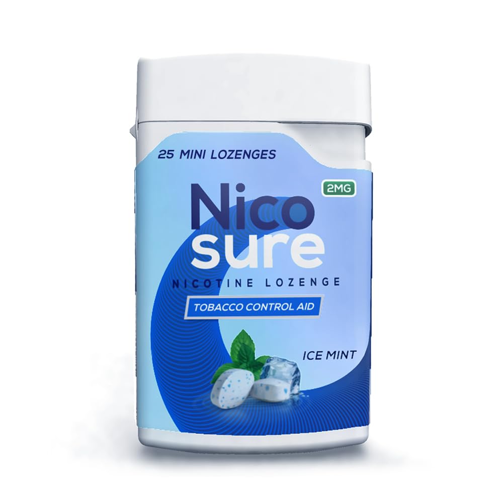 Nicosure Nicotine Lozenges Container Pack2MgPack Of 6150 Lozenges|Tobacco Control Aid|Icemint Flavour|Aids In Quitting Tobacc