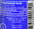 Organic, Tea Tree, Melaleuca, Oil, Food Grade - 100% Pure, Tea Tree Essential Oil, by Zongle Therapeutics, 1 OZ