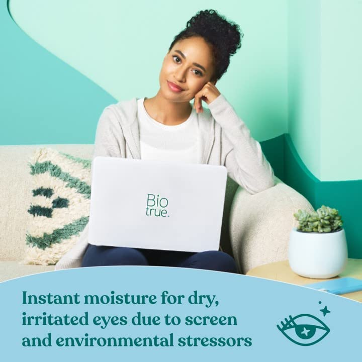 Biotrue Hydration Boost Eye Drops for Irritated, Dry Eyes in Single Dose Vials from Bausch + Lomb, Instant Moisture, Preservativ