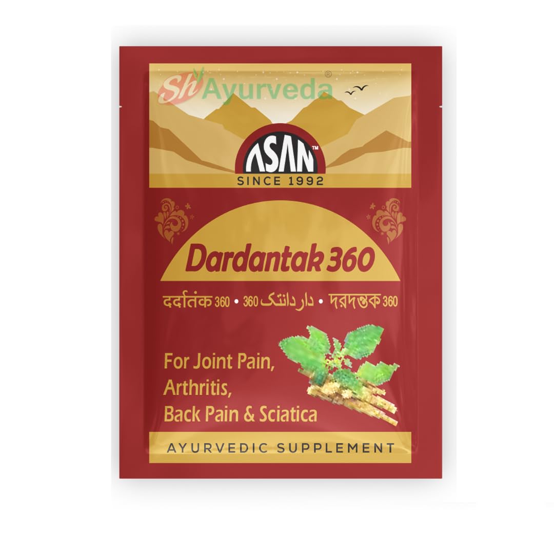 Aasan Healthcare Dardantak 360 Herbal Powder | Daily Joint & Muscle Support Formula | Wellness & Mobility Care (Pack Of 28)