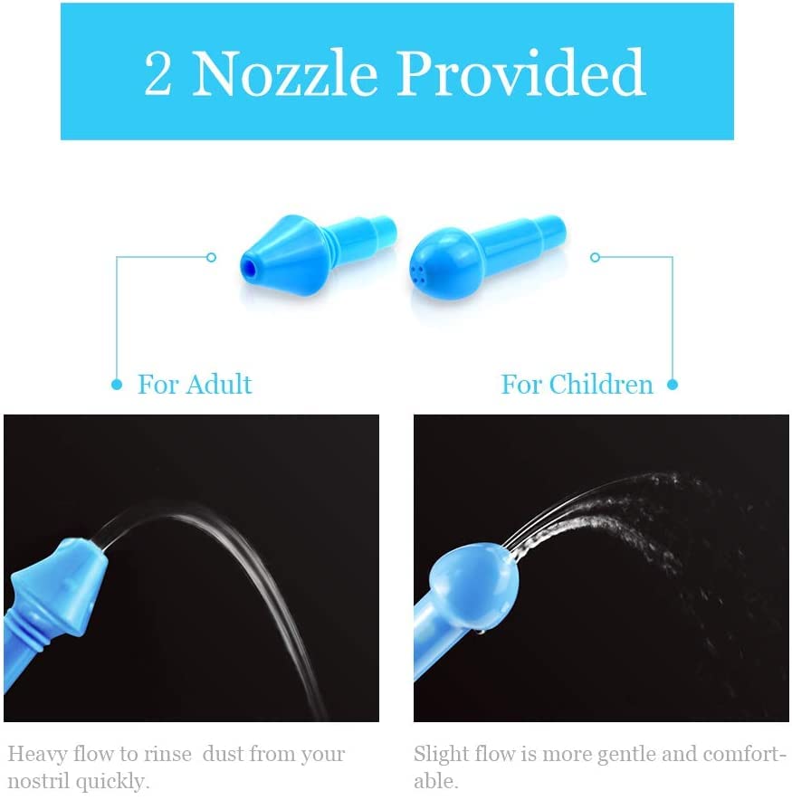 Waterpulse Neti Pot Sinus Rinsing,Nasal Wash Bottle Sinus Rinsing Bottle Cleaner Pressure Irrigation Neti-Pot with Sticker Therm