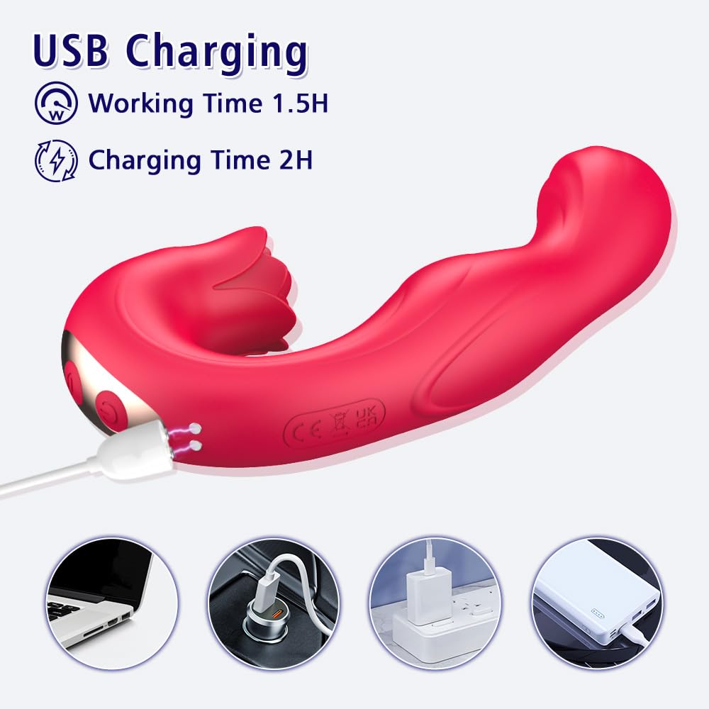 Quiet Bullet Tool-Powerful 7 Modes Small Silicone Massage Rod for Women Portable & Handheld Personal Wireless Bullet Tool for Qu