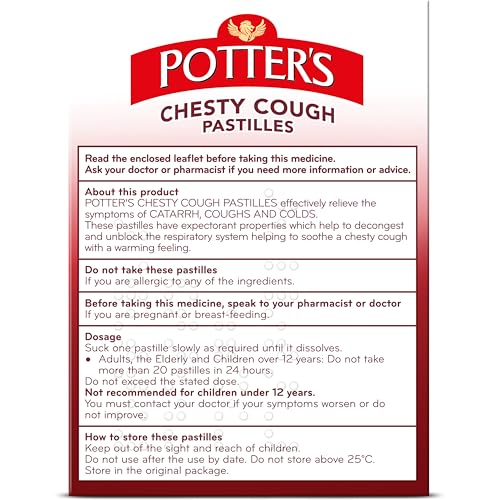 Potters Chesty Cough 20 Pastilles Non-drowsy