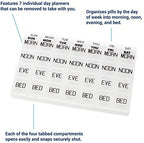Apex Medi Chest Large Pill Organizer - Medicine Organizer w/Seven Removable Pill containers - Weekly Pill Organizer w/Morning, n