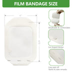 Transparent Film Dressing 4 x 4.75, 50 Packs, Waterproof Wound Cover Bandage, Post Surgical Shower or Tattoo Aftercare Banda