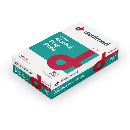 Dealmed Alcohol Prep Pads - 3000 Count Medium Latex-Free Gamma Sterilized Antiseptic Wipes, Wound Care Products for First Aid Ki