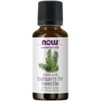 NOW Essential Oils, Balsam Fir Needle Oil, Woodsy Aromatherapy Scent, Steam Distilled, 100% Pure, Vegan, Child Resistant Cap, 1-