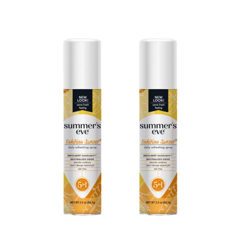 Summer s Eve UltraDaily Active Feminine Spray, pH balanced, Tahitian Sunset 2 oz. (Pack of 2)