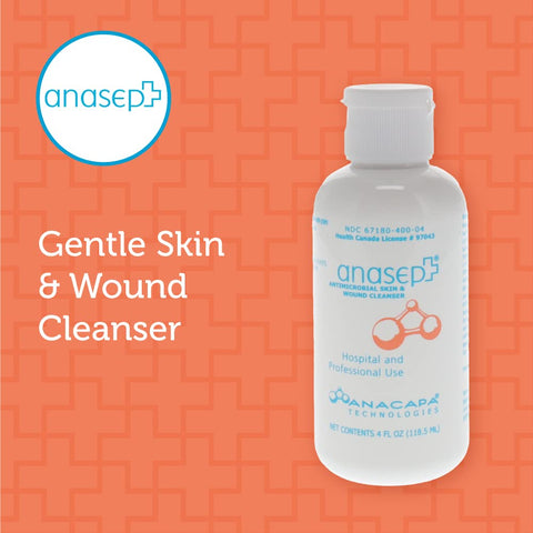 Anasept-Antimicrobial Skin and Wound Cleanser, 4 oz Bottle with Dispensing Cap