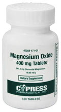 Cypress Pharmaceutical, Inc.- Magnesium Oxide 400 Mg. - 120 Tablets