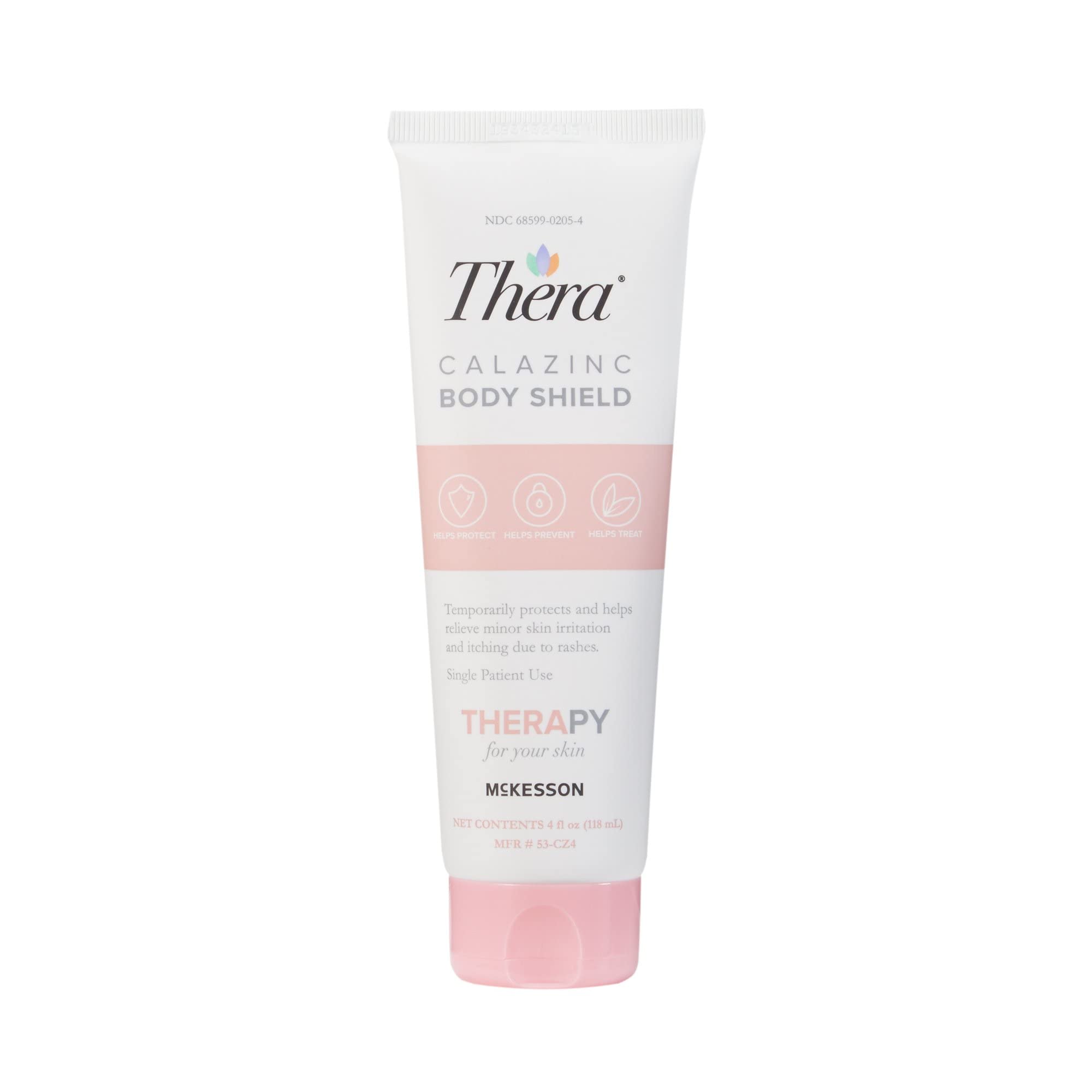 McKessons Thera Calazinc Body Shield Barrier Cream with Calamine and Zinc - Incontinence Skin Protectant Ointment, Diaper Rash,