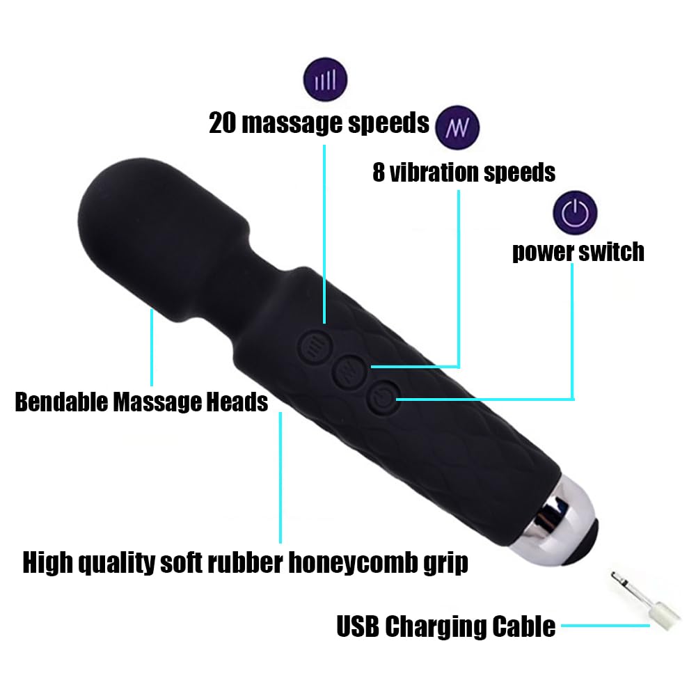 Generic Portable Wireless Massager, Waterproof Rechargeable Body Massager, Fatigue Relieving Percussion Massage Gun with Multipl