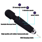 Generic Portable Wireless Massager, Waterproof Rechargeable Body Massager, Fatigue Relieving Percussion Massage Gun with Multipl