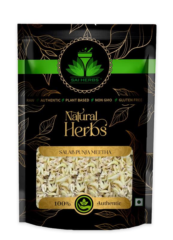 Sai Herbs Salab Punja Mitha  Salam Panja Meetha  Salab Panja  Lucky Hand Root  Hatta Haddi  Marsh Orchid  Pure & Natural (