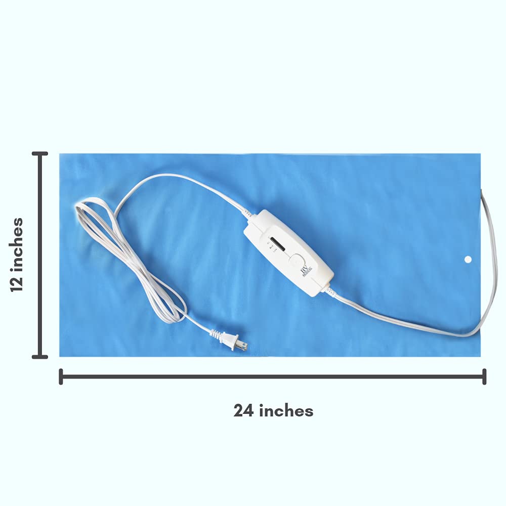 Heating Pad with Three Heat Settings W/No Auto Shut Off/12 X 24