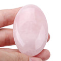 Loveliome Natural Rose Quartz Oval Polished Worry Stones, Healing Crystal Indoor Fountain Stones Massage Energy Anxiety Relief I
