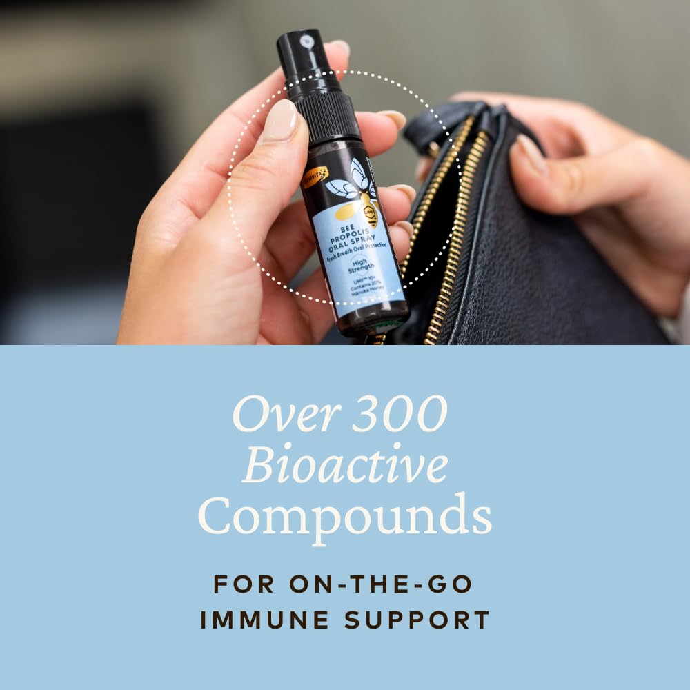 COMVITA Propolis Natural Throat Relief Spray, Soothing Mint Flavor with UMF 10+ Manuka Honey - Natural Immune Support, Antioxida