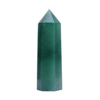 Runyangshi Green Aventurine Natural Healing Crystal Wands Height 2-2.4, 6 Faceted Prism Wand Reiki Chakra Stone, Natural Quartz
