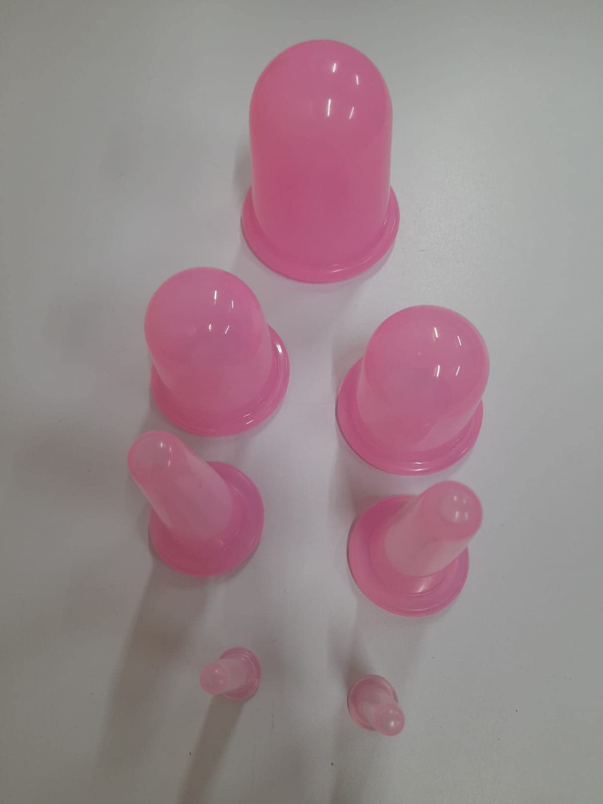 Acs Acm Pink Solar Powered Cupping Therapy Sets, Silicone Anti Cellulite Cup, Vacuum Suction Massage Cups, Facial Cupping Sets, 
