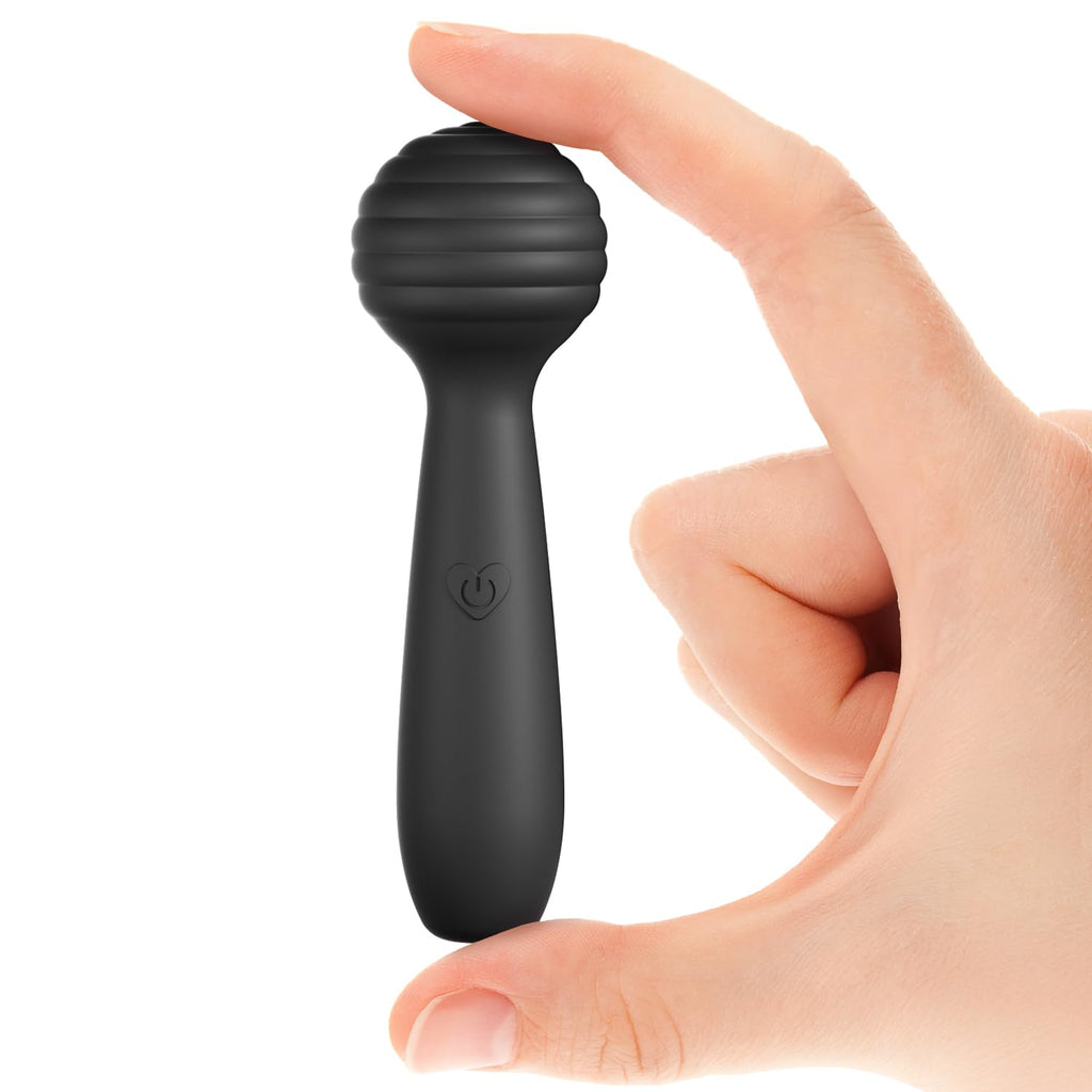 Portable Electric Travel Massager, Pinkmini Powerful Handheld Mini Muscle Massage Tool (Deep Black)