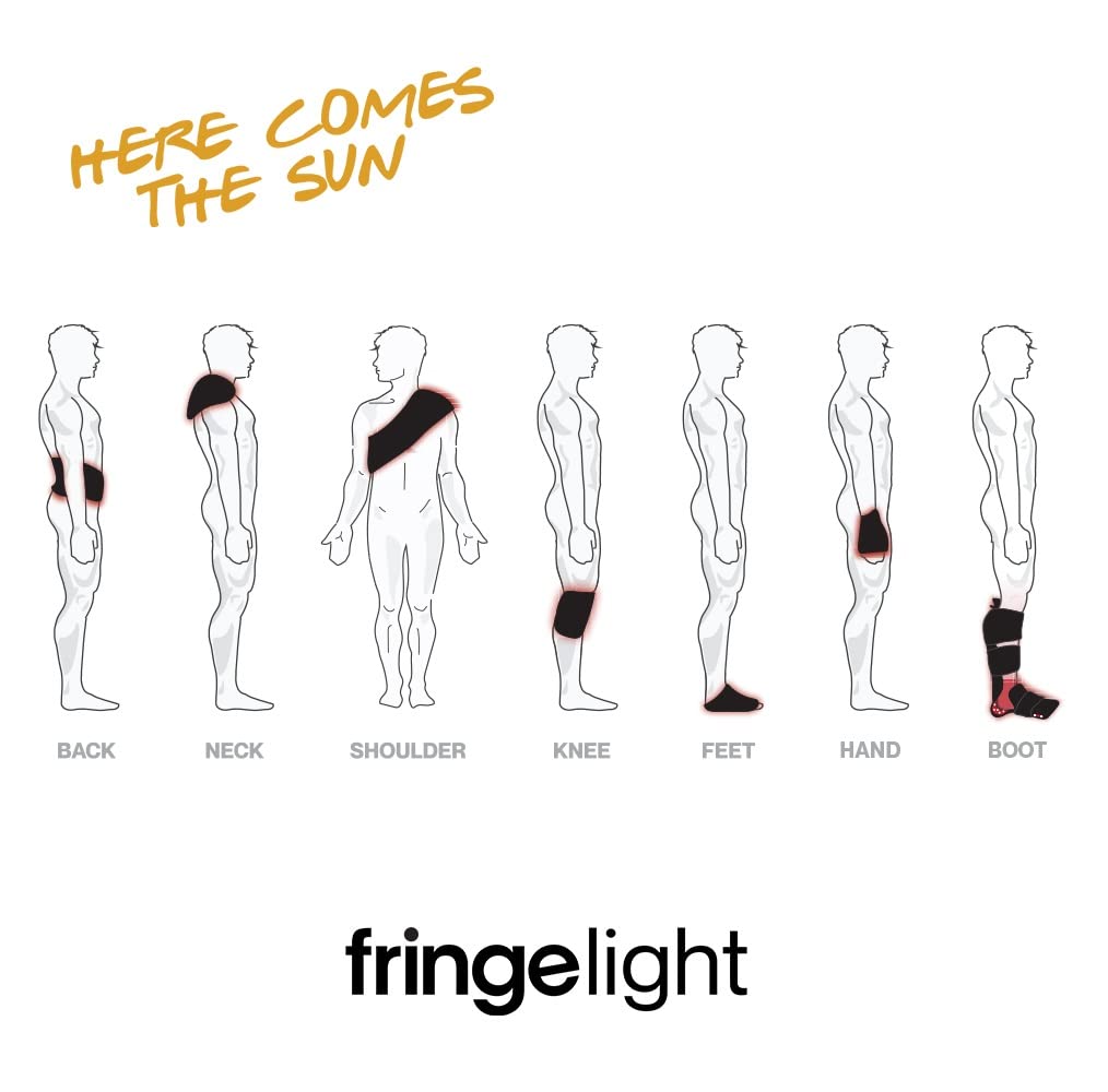 Fringe Red Light Therapy Extra Long Wrap, Wireless, Both Red Light 660nm and Infrared Light 850nm, 360 LED Lights, Sports Recove